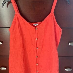 Sonoma Coral Buttoned Camisole Top